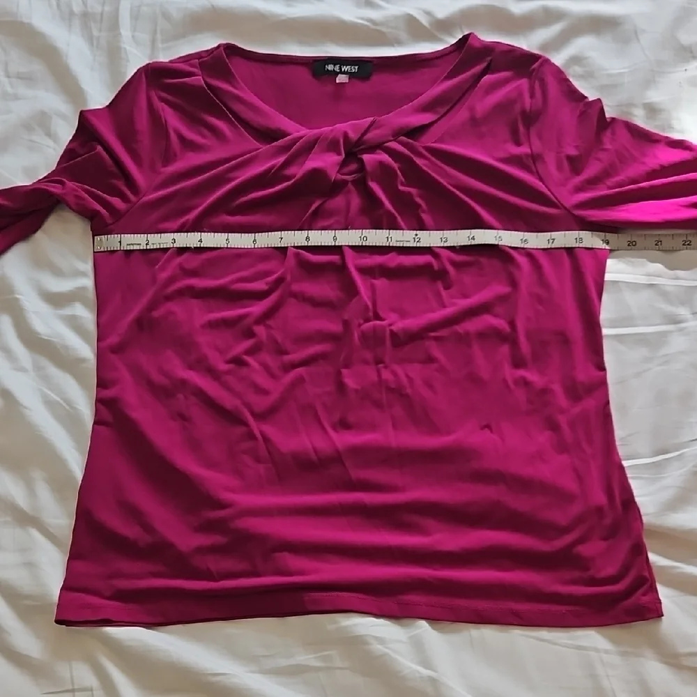 Dark Pink Blouse with Cut Outs